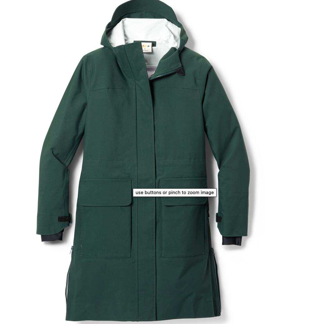 Women's Alder Apparel Waterproof Rain Jacket Size 6X Dark Green